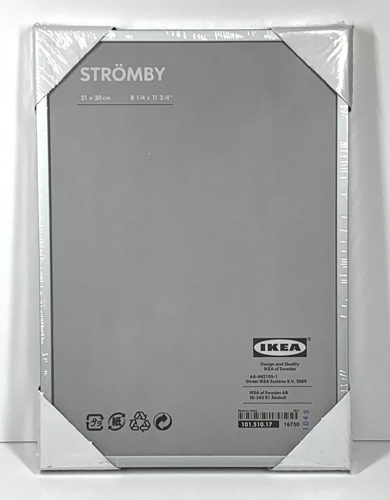 IKEA STROMBY Frame Sliver Metal 8.25″ x 11.75″ Wall Mount or Free Standing NEW!