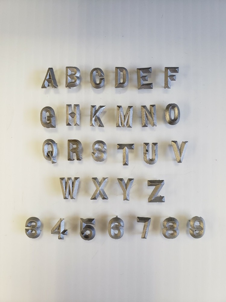 Metal Letters 1/2 inch long Straight Font with Spikes price per letter*