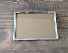 Vintage ECCOLO silver beaded edge picture frame vertical or horizontal