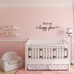 This is Our Happy Place – Carved Letters Sweet Words Wall Decals Vinyl Art Wo…