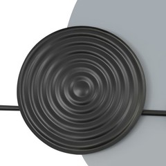 Modern Iron Pendulum Wall Clock 79 × 72 cm Round Gray Black White