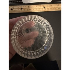 4″Round cut lead crystal ring holder