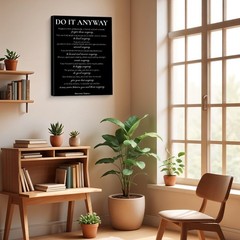 Inspirational Canvas Wall Art Motivational Do It Anyway Quote Print Poster Po…