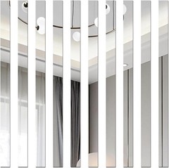 20/40x DIY Strip Mirror Stickers Self Adhesive Long Acrylic Wall Decal Art Decor