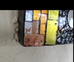 Mosaic Mirror Very Large 60” L Multi Color Abstract 36” W Bright Home Decor Fun