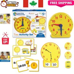 Hands-On Time Telling Activity Set – 41 Pieces for Kids 5+, Ideal Homeschool