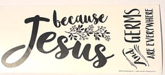 Main Street Wall Stickers Wash Your Hands and Pray Germs & Jesus Removable Decal