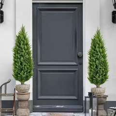 48 In. Artificial Cedar Topiary Trees for Indoor and Outdoor Decor, (Set of 2)