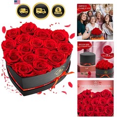 16-Piece Preserved Rose Birthday Gifts for Women, Eternal Rose Preserved Flow…