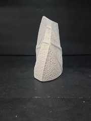 Organic White Vase Textured Wavy Triangle Unique Minimalism MCM