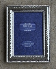 Frame Silver Plated 6×4.75 Inch Fits 3x 5 Photos Lacquer Coated Shinny