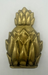 Solid Brass Pineapple Decorative Bell Wall Mount Gold Tone Kitchen Decor Accent