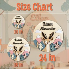 Personalized 3D Woodland Animal Wooden Name Sign – Nursery Decor, Baby Boy Gift