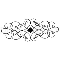 Wrought Iron Wall Art Decor for Living Room and Bedroom Medallion 32″ x 12″