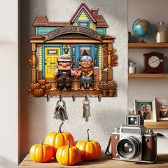 Welcome Old Couple Home Acrylic Key Hanger – Personalized Gifts For Couple
