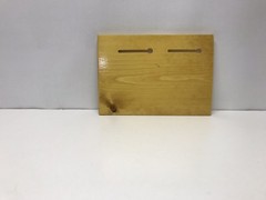5.5″ x 8″ custom made Pine wood sign with » text of your choice» Makes great.