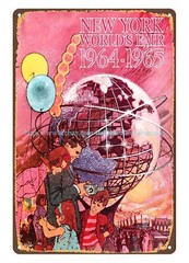 1964 New York World’s Fair metal tin sign cafe pub garage shop wall art