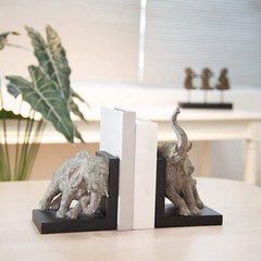 Decorative Bookends Elephant HeavyDuty Bookends-Bookends for Home OfficeSchools