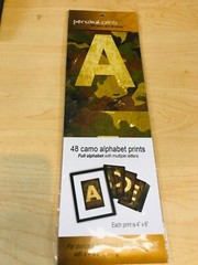 PERSONAL PRINTS – 48 CAMO Alphabet Prints – 4″ x 6″
