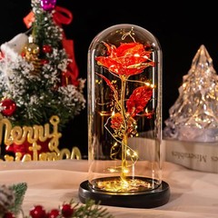 Forever Galaxy Rose In Glass Dome Eternal LED Light Flower Valentine’s Day Gift