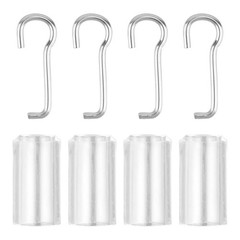8pcs Mini Blinds Replacement Parts – Stainless Steel Wand Medium, Silver