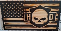 Veteran Owned Business USMC Army Navy USAF USCG Wood Rustic Sign 11.25x12x.75 In