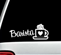 Barista Coffee Cup Decal Sticker for Car Window Starbucks Gift Java Art BG 418