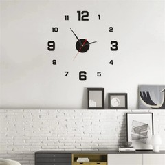 Luminous Digital Clock DIY Wall Clock Silent Night Light Home Decor
