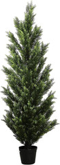 5ft Outdoor Artificial Cedar Topiary Trees in Pots – Set of 2