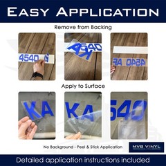 Boat Registration Numbers Vinyl Decal Sticker Set – 3″ Tall – 869
