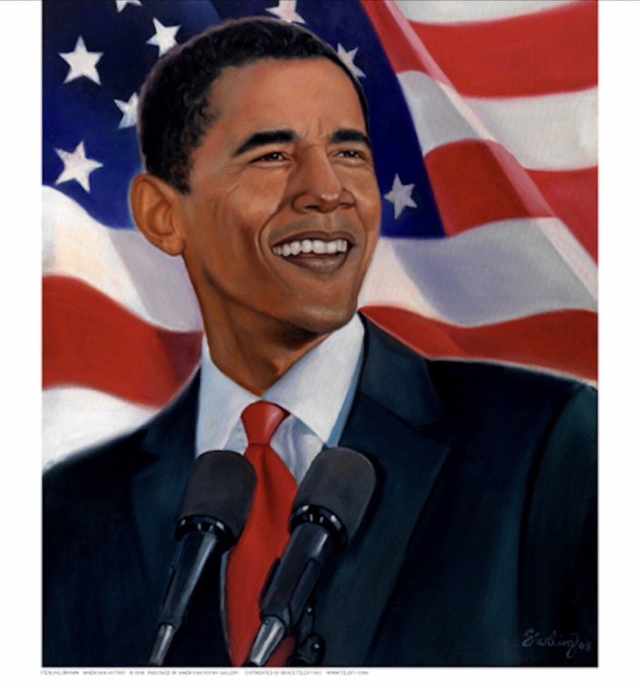 STERLING BROWN Barack Obama AMERICAN HISTORY Portrait Poster POTUS President New