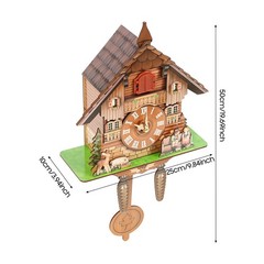 Vintage Cuckoo Wall Clock – Elegant Black Forest Design with Singing Feature