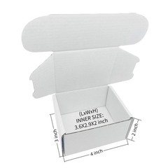 4x3x2 Inches White Corrugated Cardboard Shipping Boxes Small Mailer Boxes for…