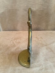 1987 Upper Deck Door stop Brass Friendly Goose with bow Vintage Duck