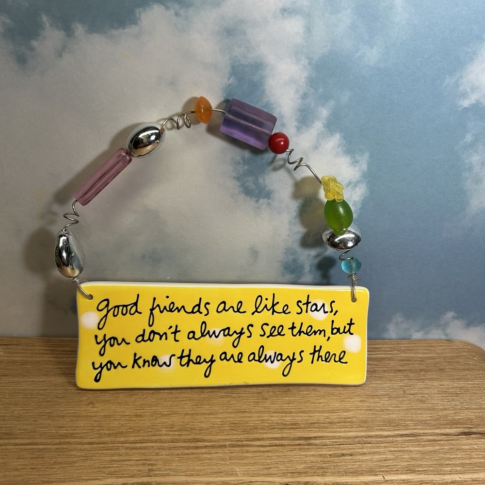 Hanging Friendship Plaque «Good Friends Are Like Stars…»by Sandra Magsamen