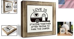 Rustic 5.9″ Camping Decor Plaque – Perfect for RVs and Countryside Homes