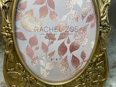 Oval Picture Frame 5X7 Gold Floral Design Vertical Or Horizontal Rachel Zoe New