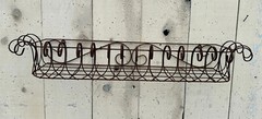 45″ Window Box Wall Mount Planter – Outdoor Patio Metal Basket Wrought Iron