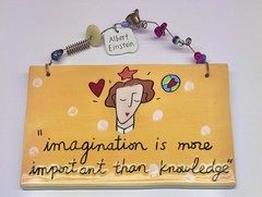 Sandra Magsamen For SILVESTRI Albert Einstein Quote «imagination is more …”