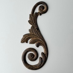 Vintage Cast Iron Scroll Wall Decor Rustic Acanthus Leaf Art Gallery Farmhouse
