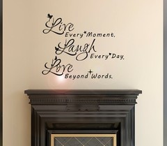 Wall Decal Live Laugh Love Motivation Interior Vinyl Decor Black gz520