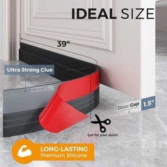 Under Door Sweep Weather Stripping Door Draft Stopper Blocker Strong Adhesive US