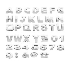 Car Letters Emblem, 40PCS 3D Number Symbol Vehicle Badge Decal, Weatherproof …