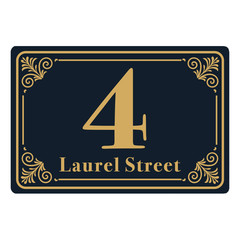 8″ x 12″ House Number Plaque Personalized Home Address Sign Custom Metal Iron