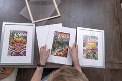 Black Comic Book Frame With Black Mat For 2 Current Era Comic Books
