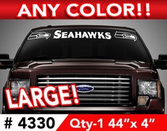 SEATTLE SEAHAWKS WINDSHIELD DECAL STICKER 44″x4″ ANY 1 COLOR