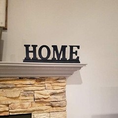 Wood Home Letter Sign Free Standing Cutout Home Word Decorative Home Table Sign