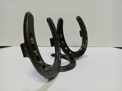 Nordic Forge Custom Made Picture Frame Real Horse Shoes & Nails Western Country