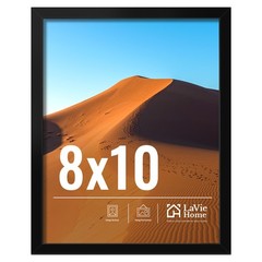 LaVie Home 8×10 Picture Frame for Wall Display, Black 8×10,