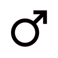 Male Symbol Sticker Vinyl Decal PICK SIZE COLOR Masculine Gender Sign Car Bumper